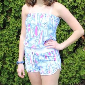 Lilly Pulitzer Terry Strapless Romper